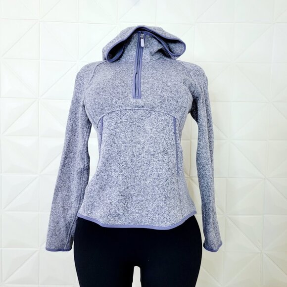 Lululemon Women's Heathered Silver Lilac Fleece & Thank You Half-Zip Pullover 6 - Picture 2 of 9
